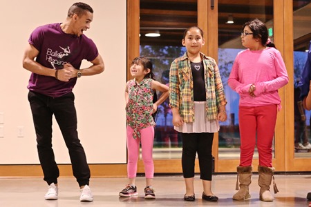 Ballet Hispanico company dancers lead workshops and classes for community groups while on tour