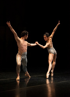 Frances Chung and Angelo Greco in Rhoden's LET'S BEGIN AT THE END. Photo: Erik Tomasson