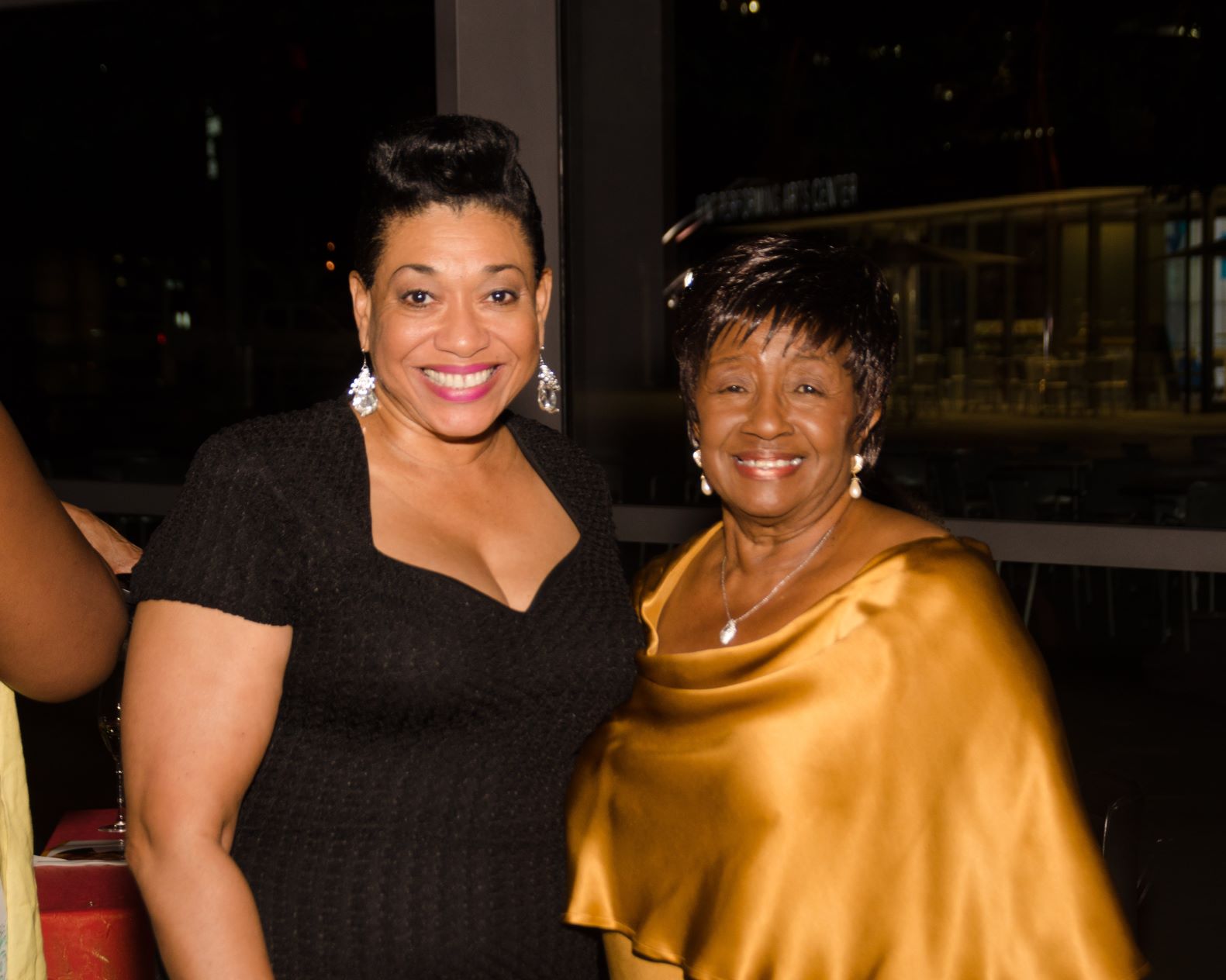 Drew (left) and Ann Williams, founder of Dallas Black Dance Theatre, photo courtesy of DBDT