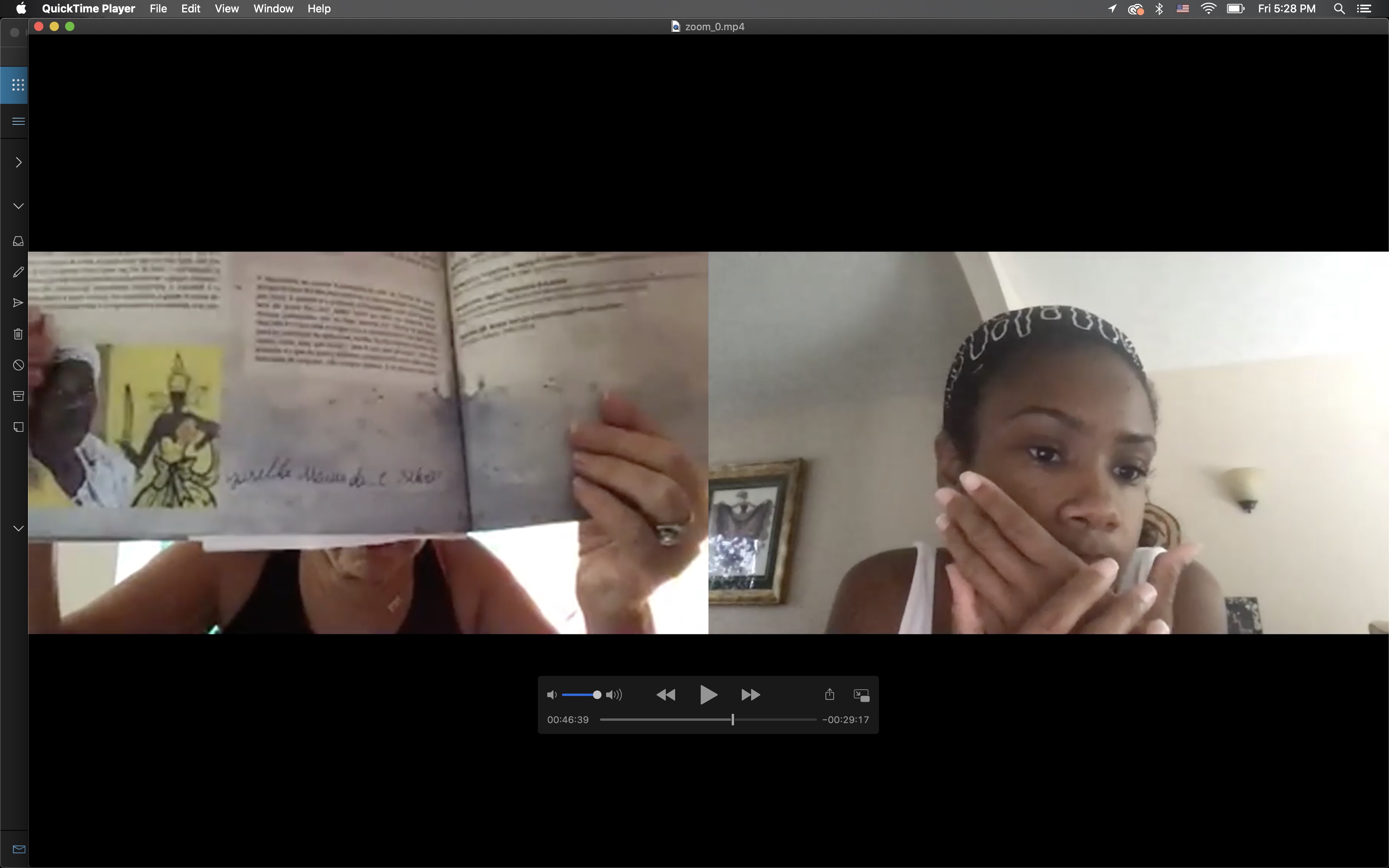 Sasha Jelan (right) learning about Viver Brasil on a call with the founder, Linda Yudin (left) 