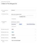 Screenshot of expanded record with detailed metadata