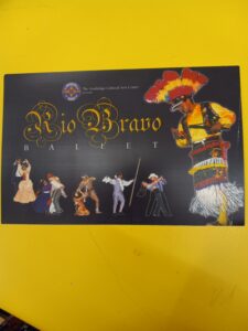 A flyer reading "Rio Bravo Ballet" with figures in costume on it