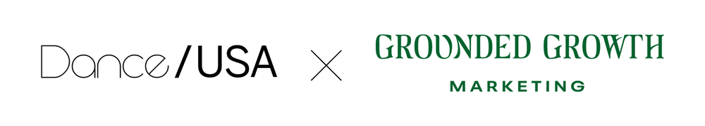 Dance/USA logo & Grounded Growth Marketing logo, side by side